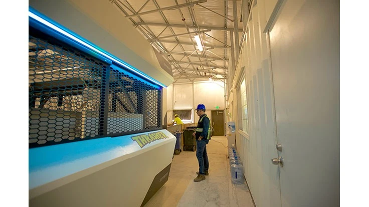 Inside Zanker Recycling’s “Robot House,” where two ZenRobotics ZRR2 each have the capacity to sort eight different materials, including concrete, rock, metal, wood and waste. The robots will process 150,000 tons annually, helping Zanker reach its 85 percent diversion from landfill goal.