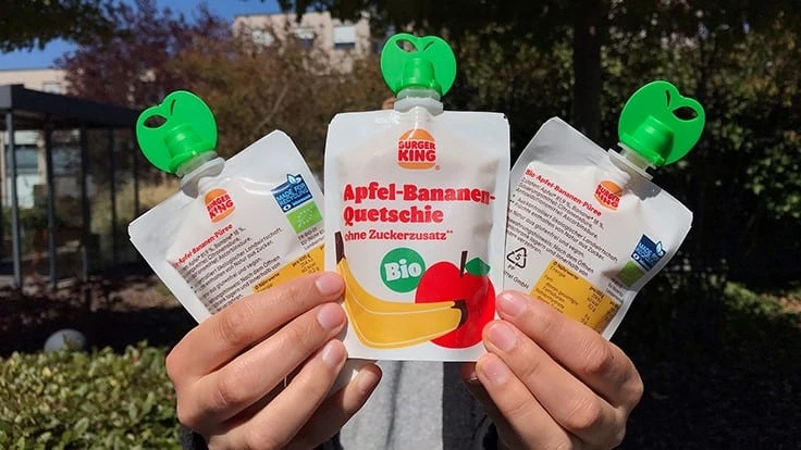 German Burger King fruit pouches