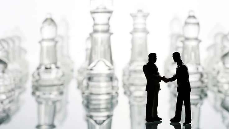 Large chess hand shake