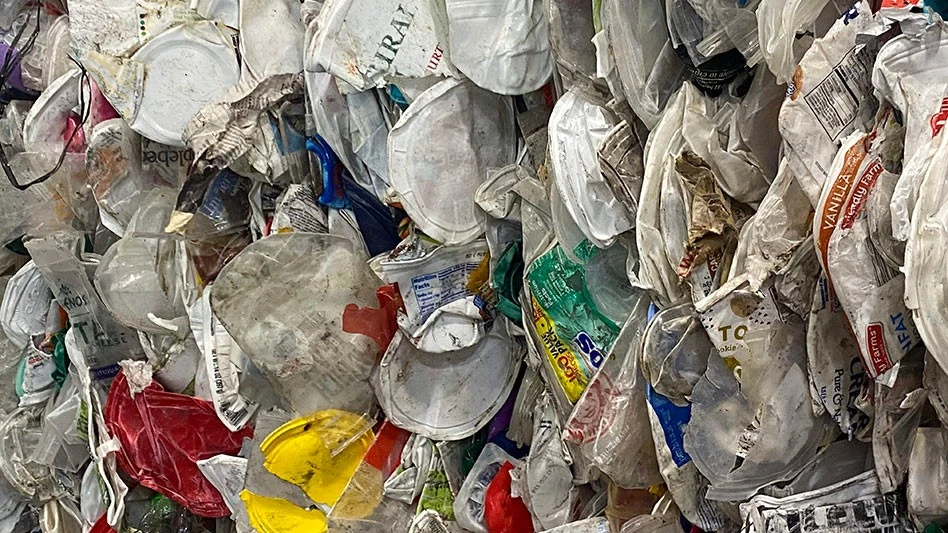 compressed plastic scrap