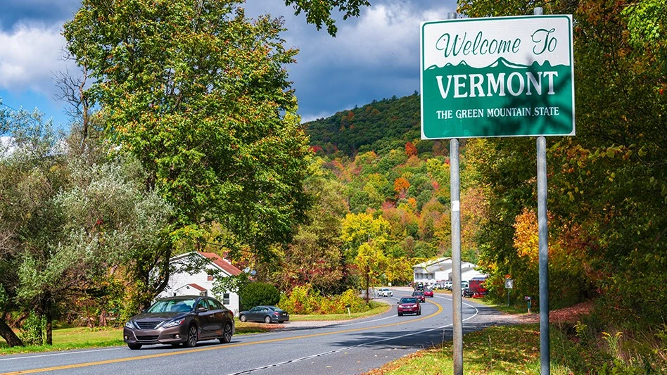 Vermont welcome sign