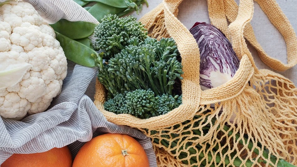 vegetables in bags