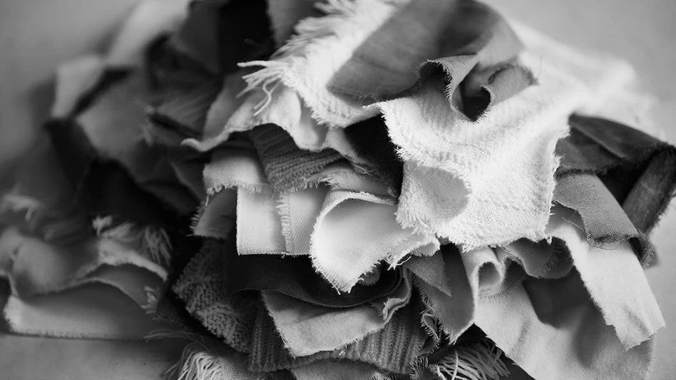 a pile of textile scrap