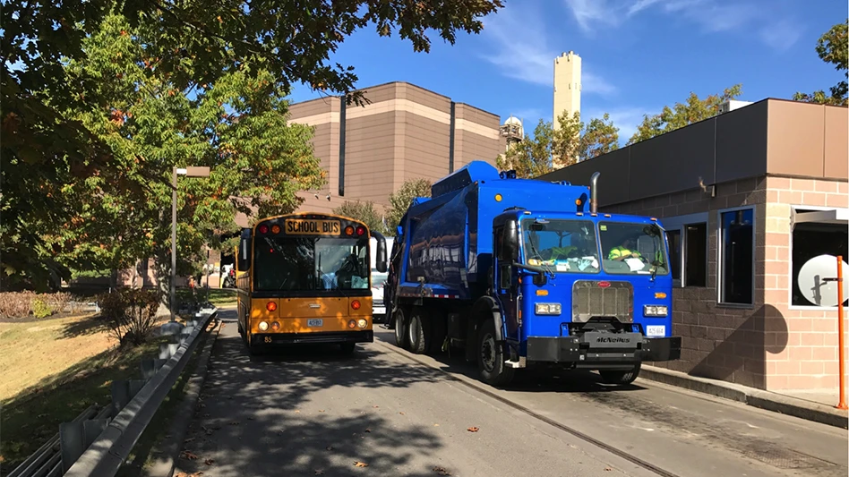 ecomaine recycling truck