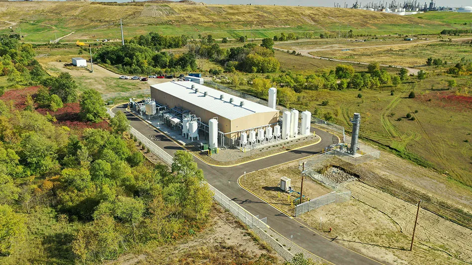 aerial shot of opal fuels facility