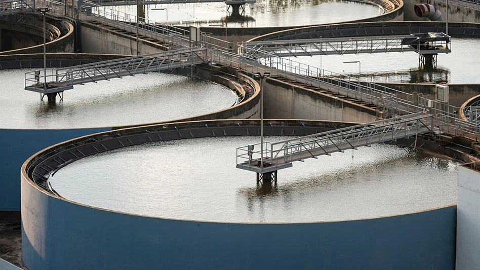 modern wastewater treatment plant