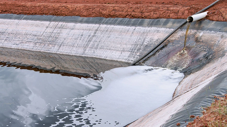 landfill leachate collection pond