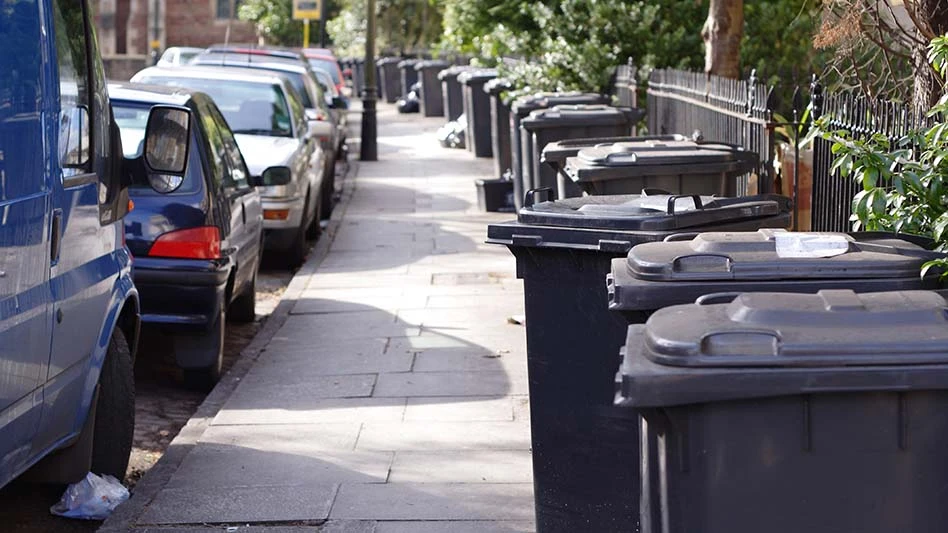 garbage recycling bins