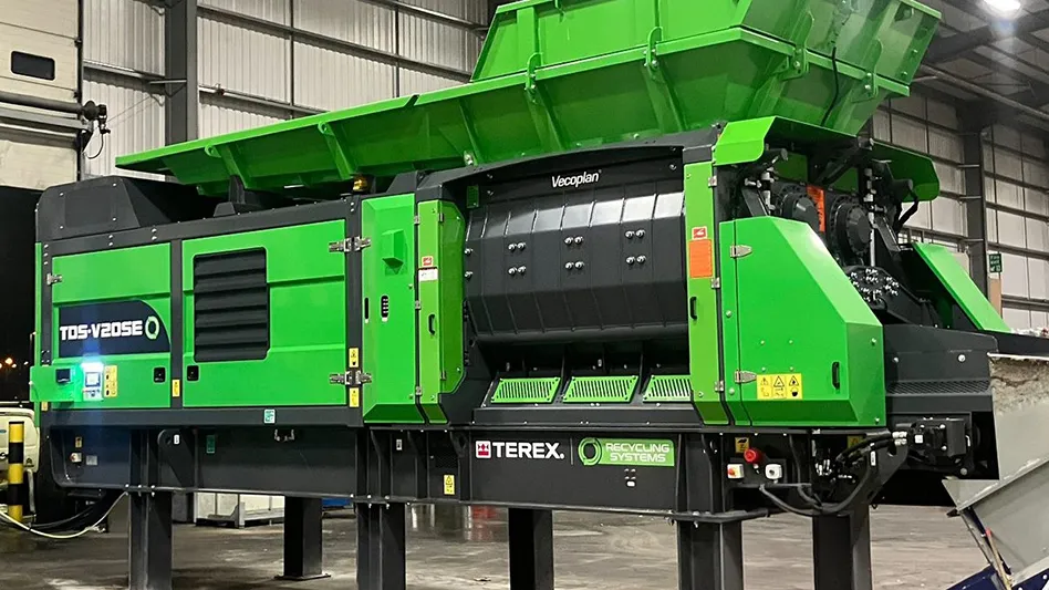 terex electric waste recycling shredder
