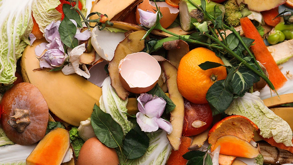 Pile of organic waste for composting as background, closeup