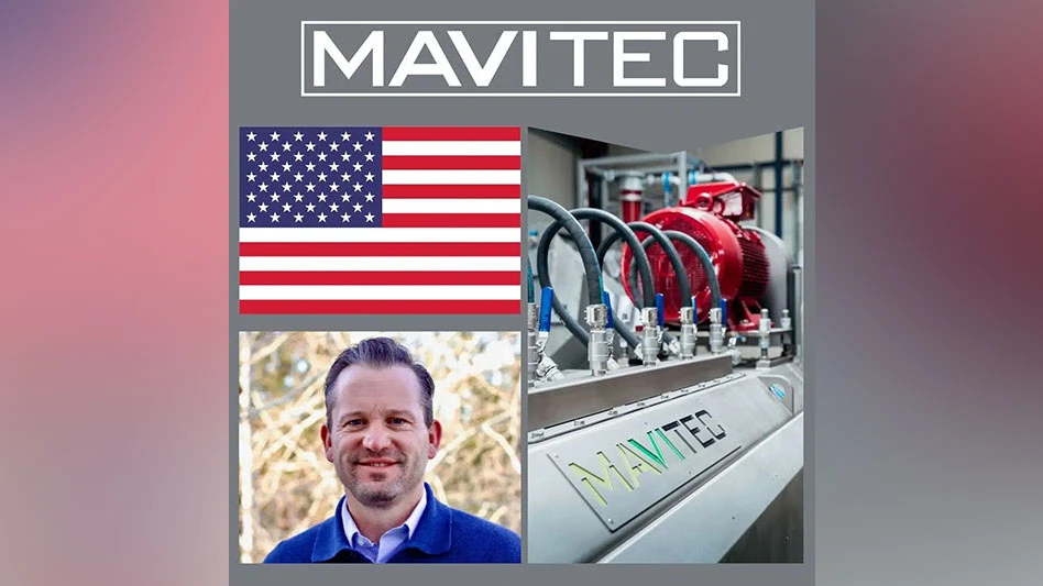 mavitec logo, photo of rutger zweers in a blue sweater and a photo of the depacker