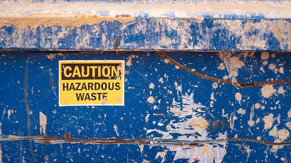 hazardous waste label